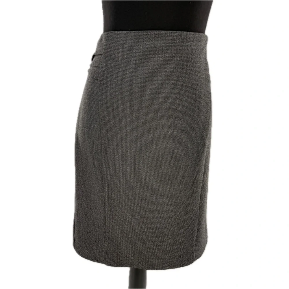 Express Textured Black/White Hip Pleat Detail Pencil Skirt 22
